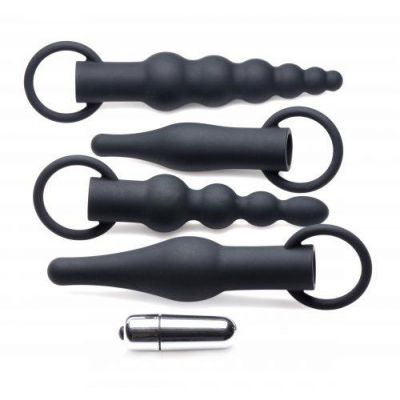 4 Piece Anal Plug Set With Bullet Vibrator