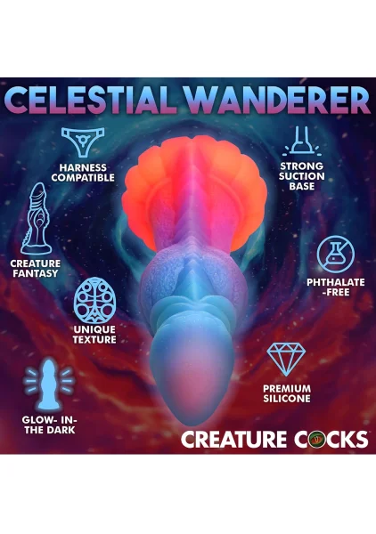 Creature Cocks -  Galactic Cock Alien Creature Glow-in-the-Dark Silicone Dildo