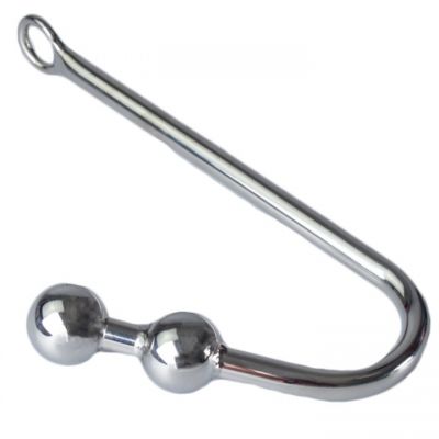 Torment Stainless Steel Double Ball Anal Hook