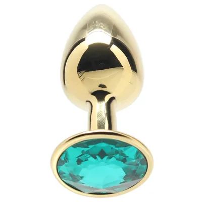 Ouch Green Round Gem Gold Plug