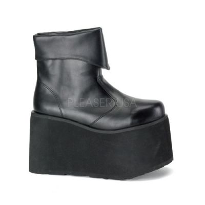 MONSTER 02 Monster Frankenstein Blk Pu PF Inner Zipper Ankle Boot 5
