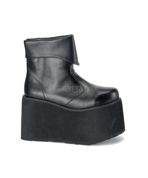 MONSTER-02 - Monster, Frankenstein Blk Pu PF Inner Zipper Ankle Boot, 5"