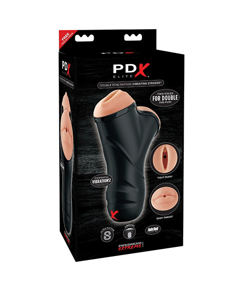 PDX ELITE DOUBLE PENETRATION VIBRATING STROKER