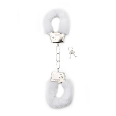 Furry Handcuffs White BDSM Handcuffs