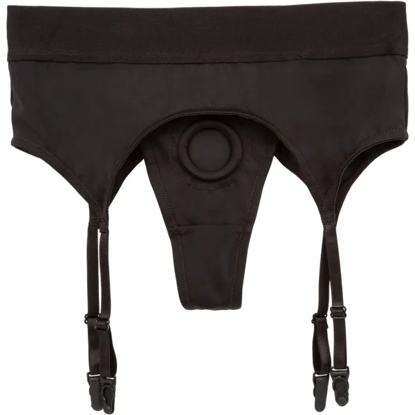 Boundless Thong With Garter Strap-On Harness By CalExotics