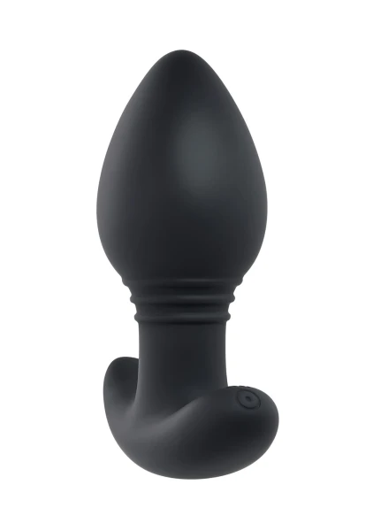 Playboy Pleasure Plug & Play Rechargeable Silicone Vibrating Butt Plug With Remote - Black