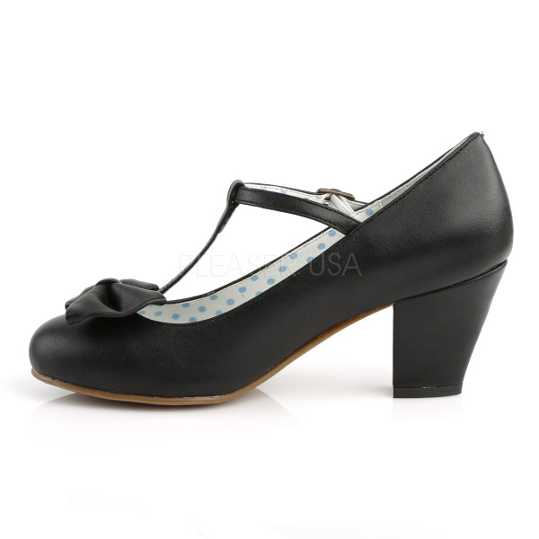 2 1/2 inches Cuben Heel T-Strap Pump W/ Bow — image 11 of 12