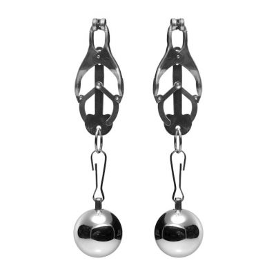 Deviant Monarch Weighted Nipple Clamps Silver