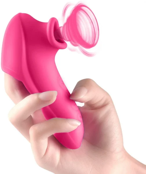 Clitoral Sucking Vibrator with Finger Sleeve Little Witch Red