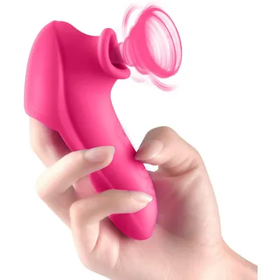 Clitoral Sucking Vibrator with Finger Sleeve Little Witch Red