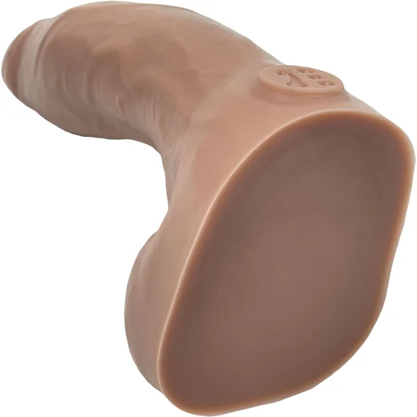 BIG Daddy Dakota Uncut Large 7.5" Platinum Silicone Realistic Dildo With Balls By Dee's Big Daddies - Caramel