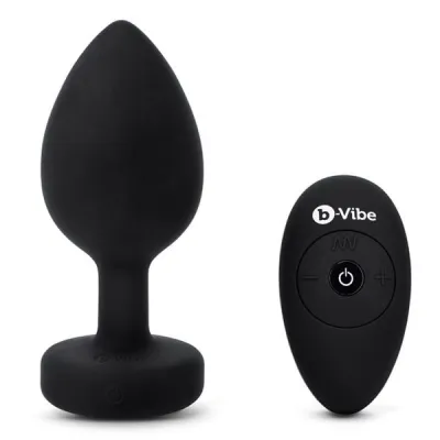 b Vibe Vibrating Jewel Plug Xxl Black