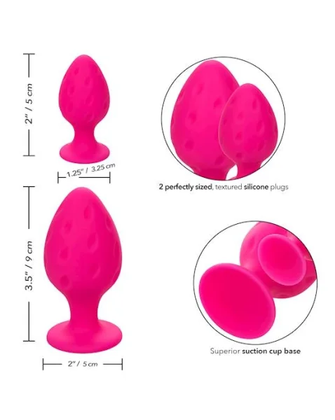 Cheeky Butt Plug Set - Pink