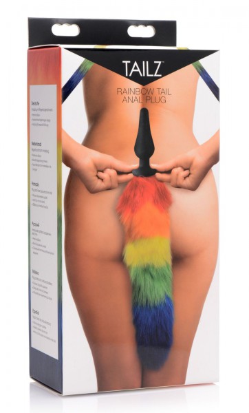 Rainbow Tail Silicone Butt Plug Mixed