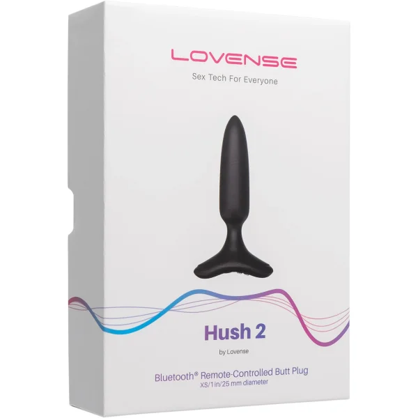 Lovense Hush 2 XS App Controlled Rechargeable Vibrating Butt Plug 1 Inch