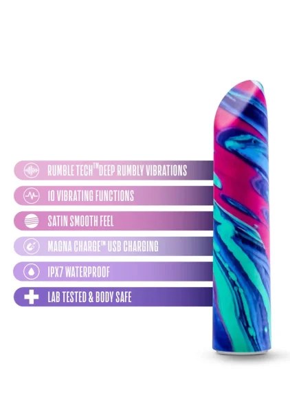 Limited Addiction Sublime Rechargeable Waterproof Power Vibe By Blush - Alexandrite