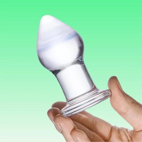 Gläs Amethyst Rain Glass Butt Plug Dildo