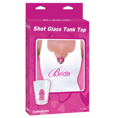 Pipe Dreams Bachelorette Party Bride Shot Glass Tank L XL