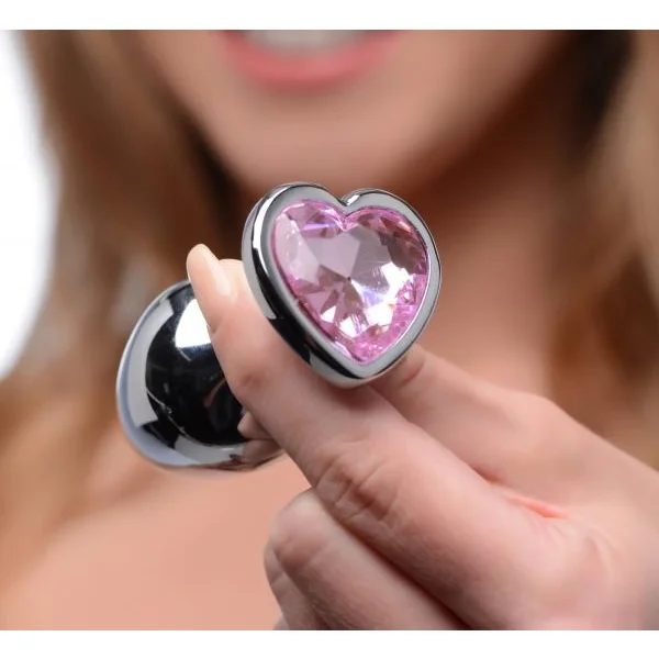 Booty Sparks Pink Heart Gem Anal Plug Set