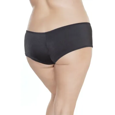 Plus Size Black Lycra Booty Shorts