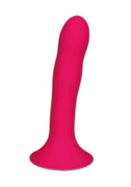 Cushioned Core Suction Cup Slim Silicone Dildo - 7"