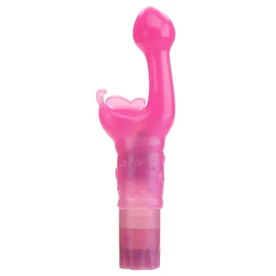 Adam and Eve Butterfly Kiss 7 25 Rabbit Vibrator with Clitoral Teaser
