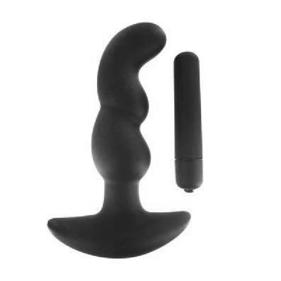 Onyx Silicone Vibrating Anal Plug