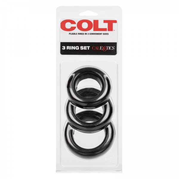 Pliable Rubber Cock Rings x3