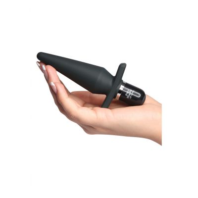 Delicious Fullness Vibrating Butt Plug Black Vibrating Butt Plug