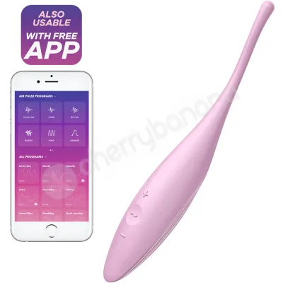 Satisfyer Twirling Joy Pink App Controlled Vibrating Clitoral Stimulator