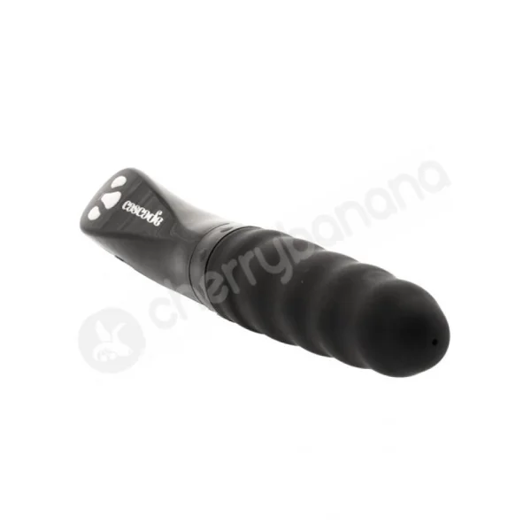 Cascade Wave Twilight Black Self Lubricating Vibrator