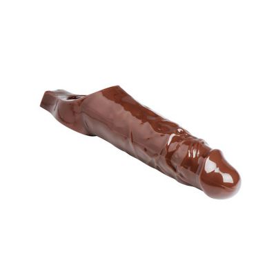 Really Ample Penis Enhancer Sheath Brown