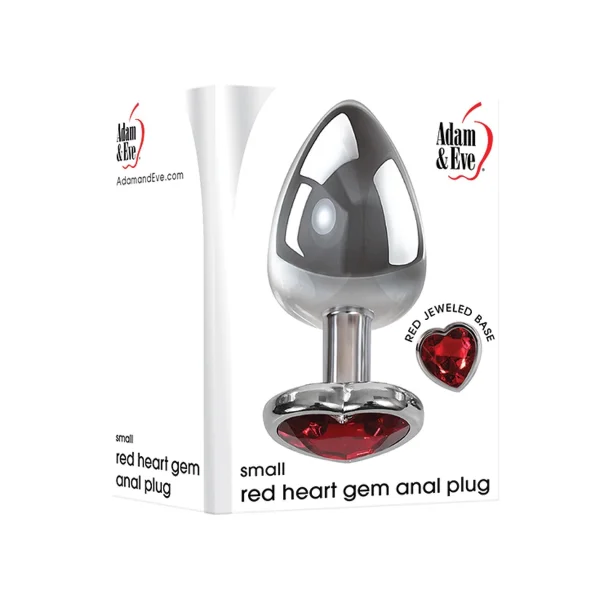 Adam & Eve Small Red Heart Gem Anal Plug