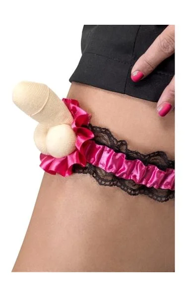 Hen Night Plush Willy Garter - Pink