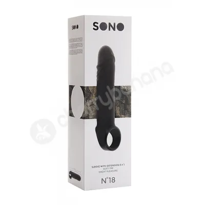 Sono No 18 Black Dong Penis Extension Sleeve