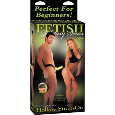 Fetish Fantasy Hollow Strap On 6 5 Inch Glow In Dark