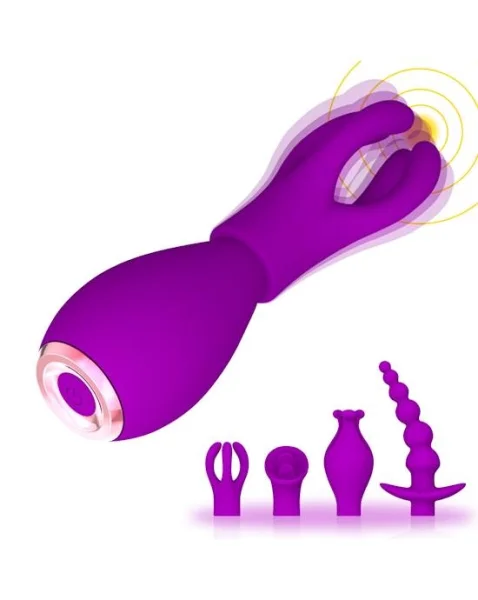 Replaceable Head Massager  - Purple