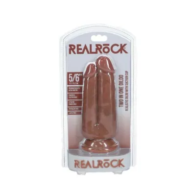 Couples Dildos Realrock Two In One 5 In 6 In Dildo Tan