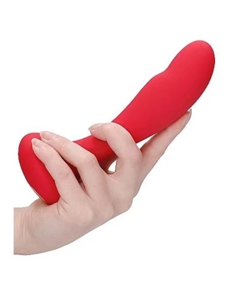 G-spot And Prostate Vibrator - Finesse  - Red - 6.8 Inch