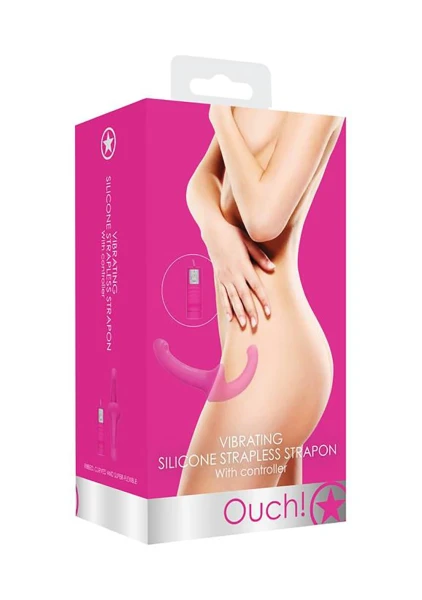 OUCH! Vibrating Silicone Strapless Strap-On