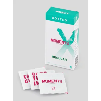 Moments Dotted Vegan Latex Condoms 12 Pack