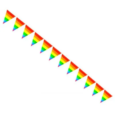 Gaysentials Rainbow Striped Pennants Decoration 12 Feet