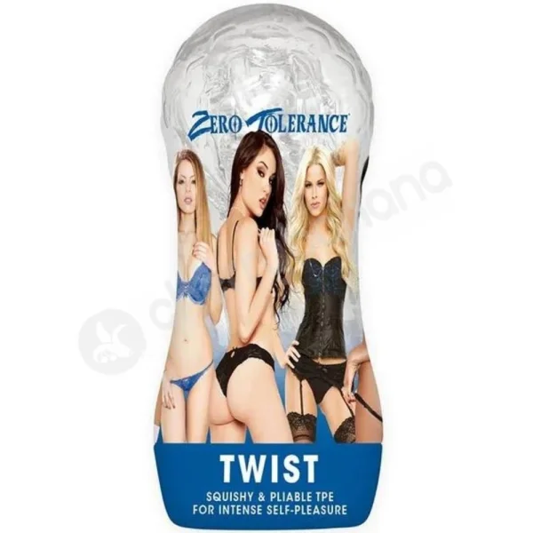 Zero Tolerance Twist Clear Squishy & Pliable Intense Self-Pleasure Stroker