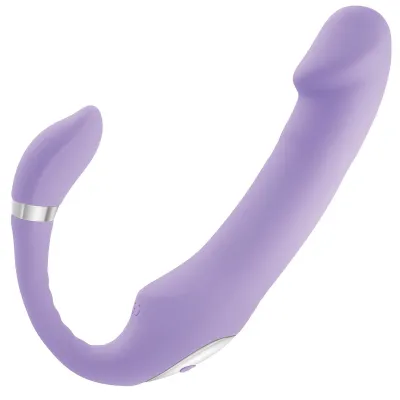 Gender X Orgasmic Orchid Rechargeable Silicone Vibrator With Flexible Clitoral Stimulator Purple
