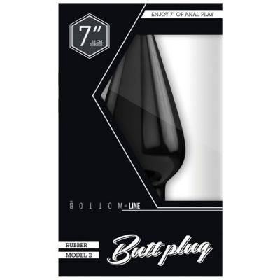 Bottom Line 7 Buttplug Rubber Black Model 2