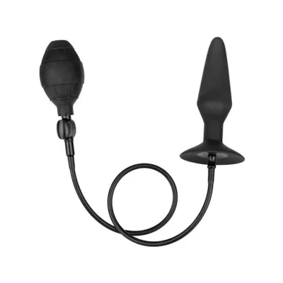 Silicone Inflatable Butt Plug Black 5 Inch