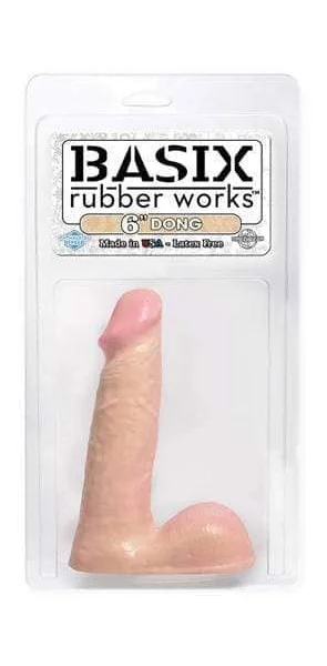 Basix Rubber Works - 6 Inch Dong - Flesh