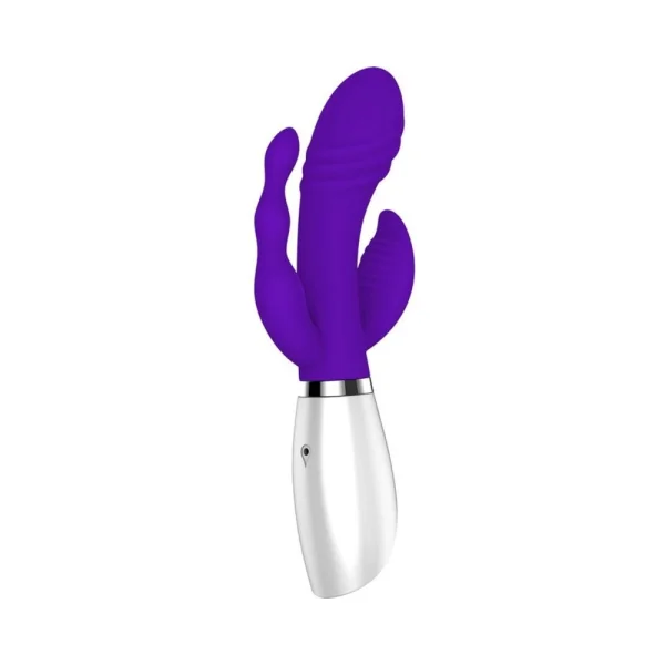 Evolved Disco Triple Play Purple Silicone Rechargeable — image 9 of 9
