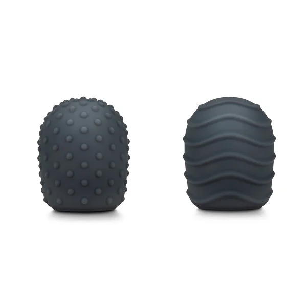 Le Wand Original Silicone Textured Covers Black Pack Of 2
