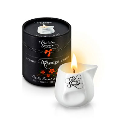 Plaisirs Secrets Massage Candle Bois Rouge